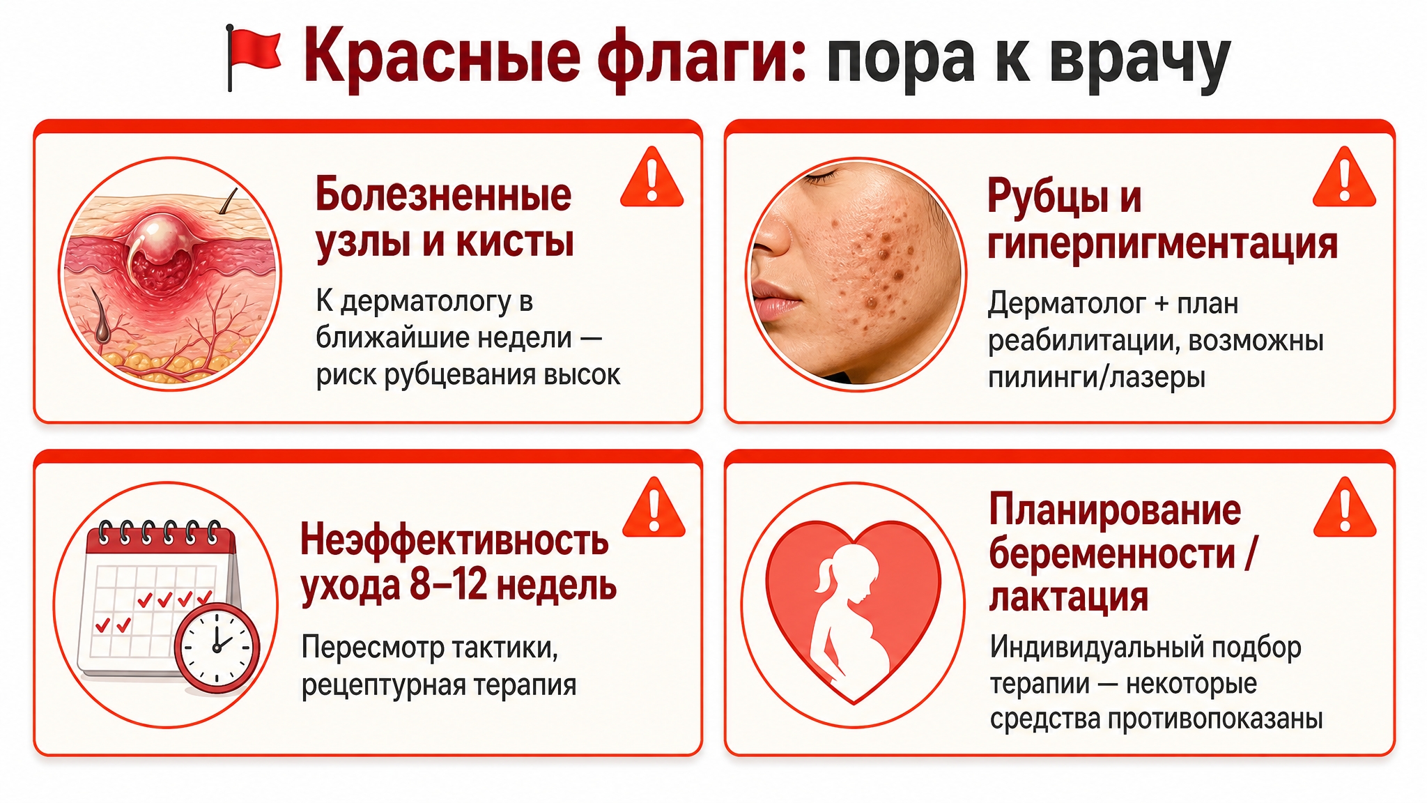 Красные флаги при акне: когда пора к врачу